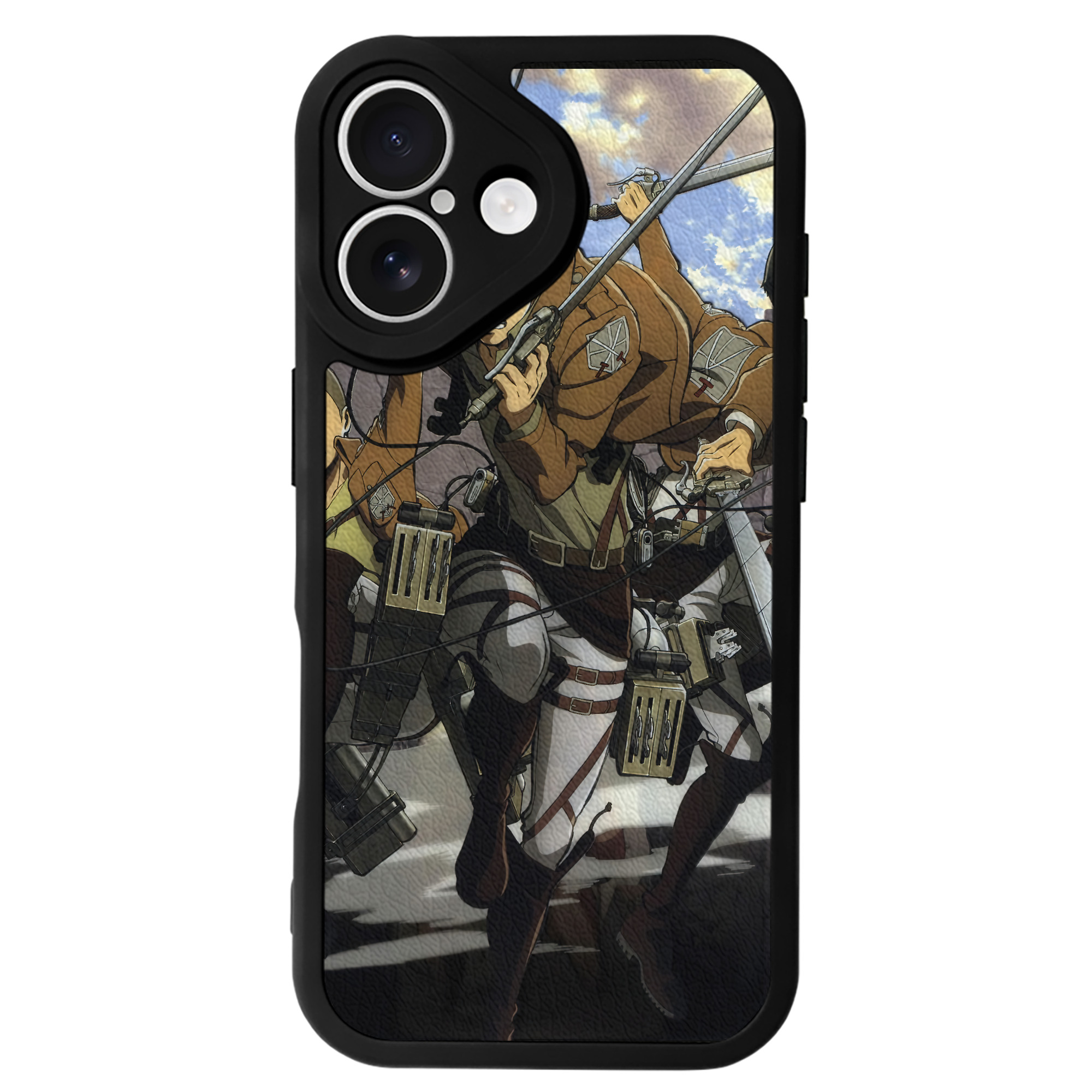 （画像用） 進撃の巨人 Attack on Titan 【iPhone 16シリーズ対応】シリコンスマホケース（レザー調） 材質：シリコン